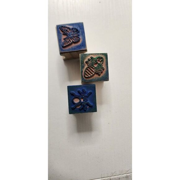 Set of 3 Insects Rubber Stamps - Picture 3 of 3